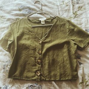 Olive Green Button up